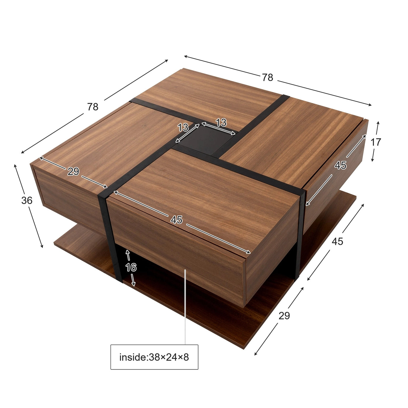 Table basse avec rangement