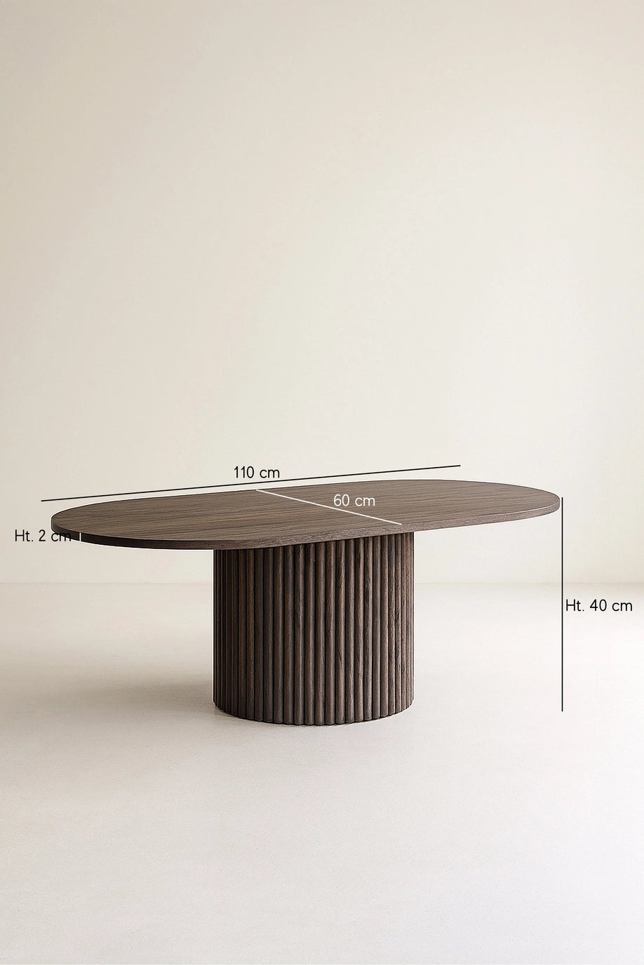 Table basse ovale