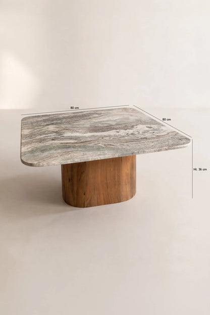 Table basse carrée marbre