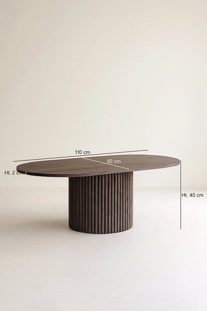 Table basse ovale